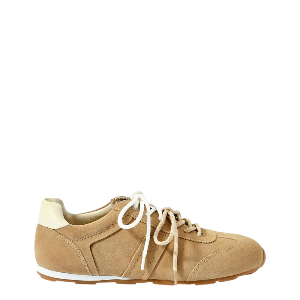 Mint Velvet Kiko Tan Suede Trainers